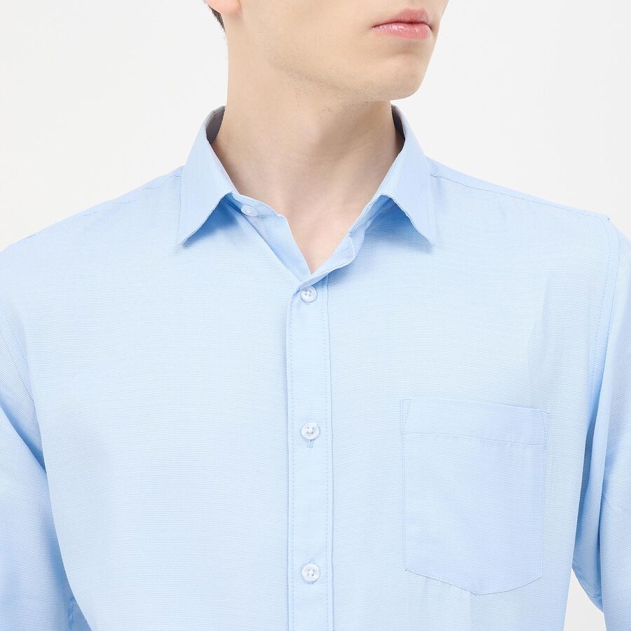Men's Light Blue Full Sleeve Classic Formal Shirt, हल्का नीला, large
