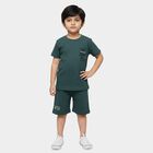 Boys' Knit Baba Suit, Teal Blue, small
