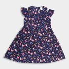 Girls' 100% Cotton Frock, Navy Blue, small image number null