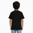 Boys Jet Black Round Neck Casual T-Shirt, Black, small image number null