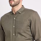 Men's 100% Cotton Casual Shirt, Olive, small image number null