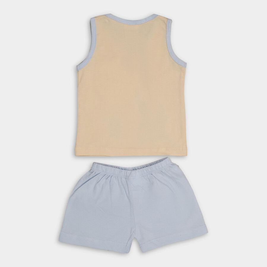 Infant Boys' 100% Cotton Baba Suit, हल्का नीला, large image number null