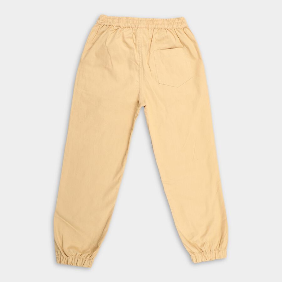Boys' 100% Cotton Trousers, खाकी, large image number null