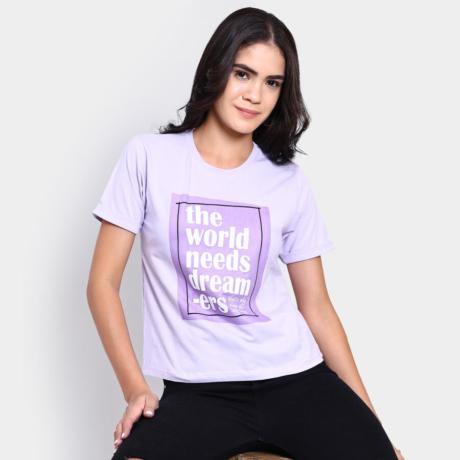 Ladies' Round Neck T-Shirt , Lilac, large image number null