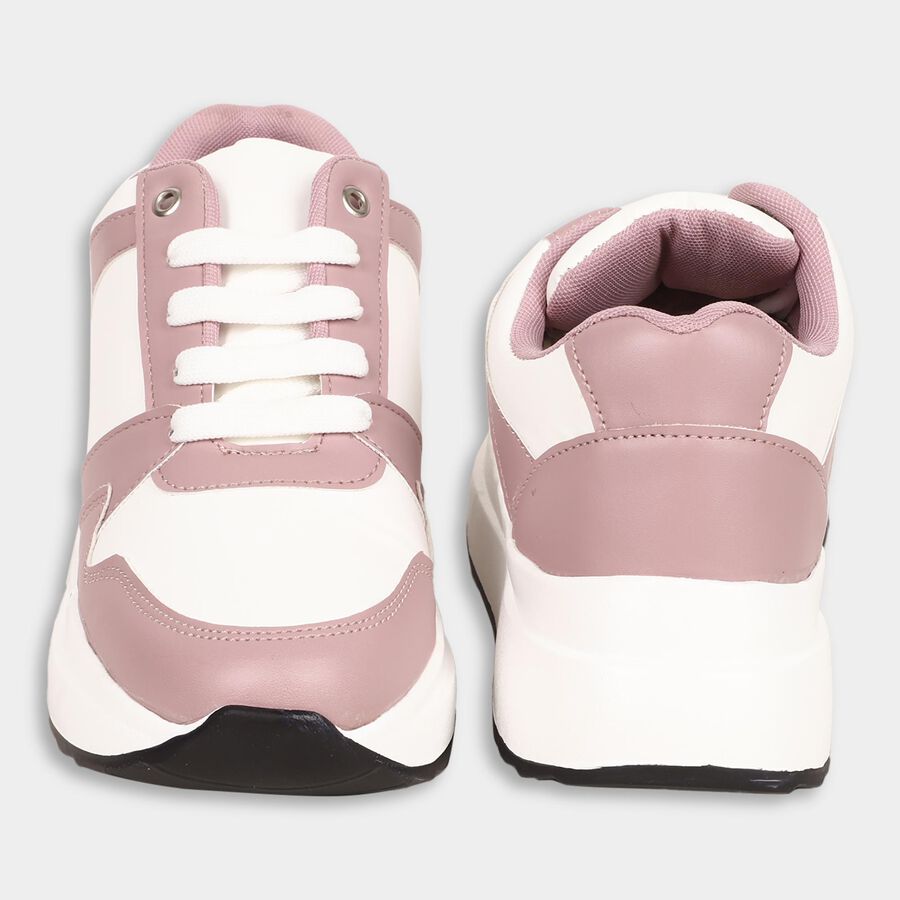 Ladies' Lace Up Shoes, Pink, large image number null