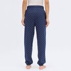 Women's Dark Navy Blue Star Printed Elastic Waist Pyjama, नेवी ब्लू, small image number null