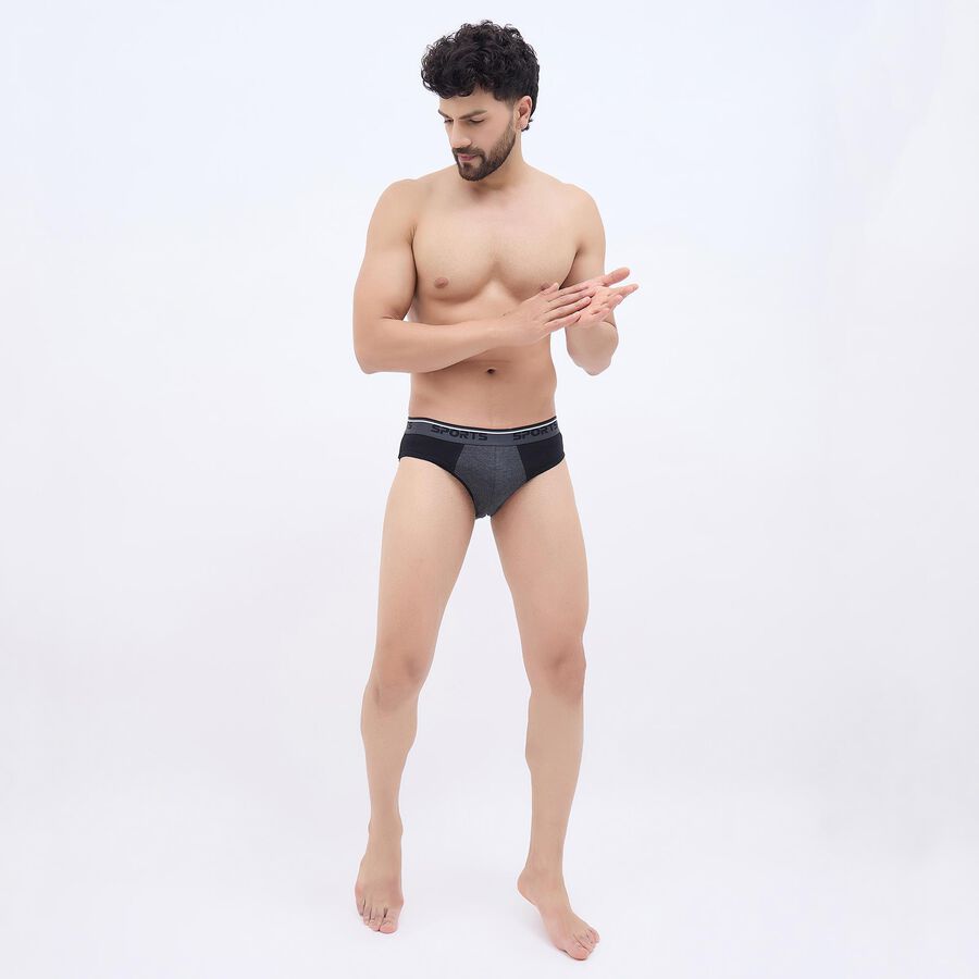 Men's V-Cut Briefs, Light Grey, large image number null