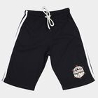 Boys' Navy Blue Regular Fit Casual Jamaican Shorts, Navy Blue, small