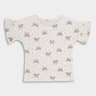 Girls' 100% Cotton T-Shirt , सफ़ेद, small