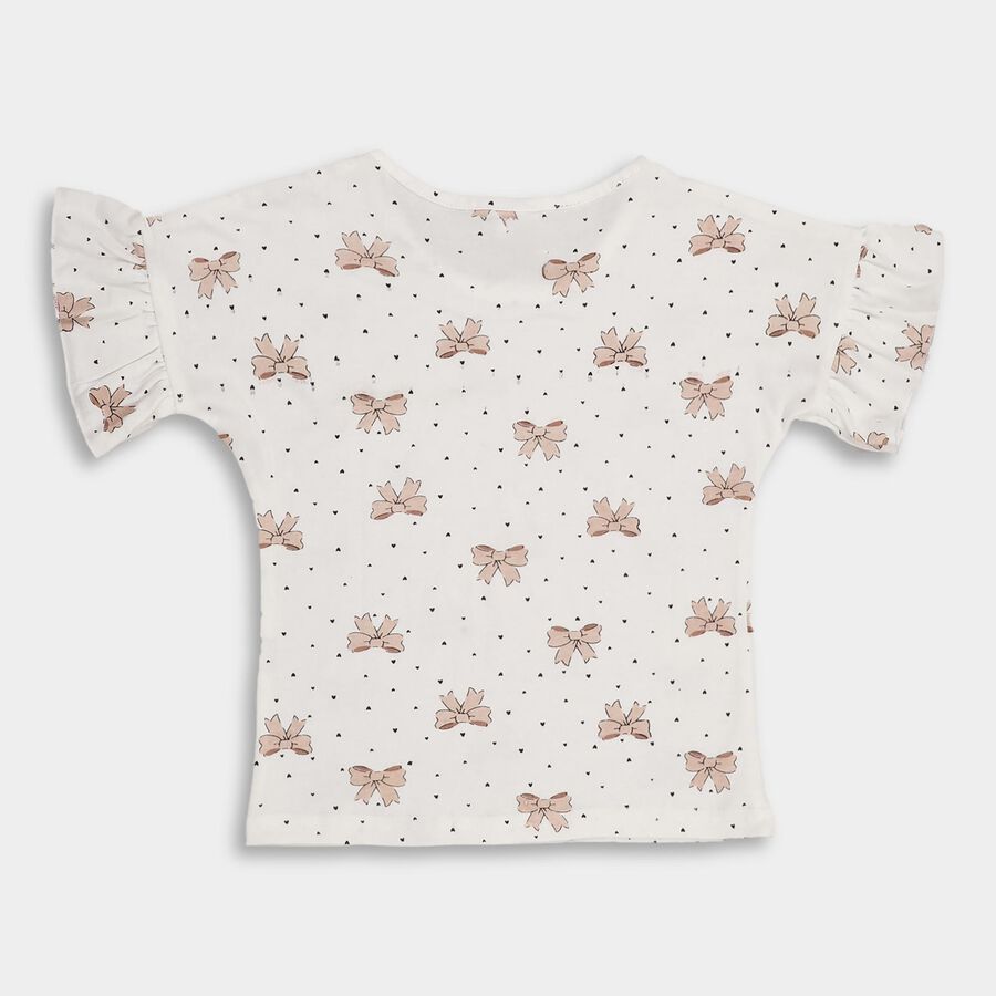 Girls' 100% Cotton T-Shirt , सफ़ेद, large