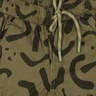 Boys' Olive Green Regular Fit Camouflage Cargo Trousers, Olive, small