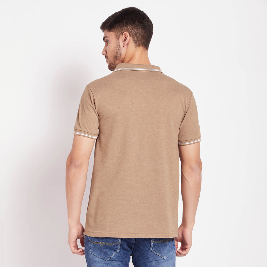 Solid Polo Shirt, Beige, large image number null