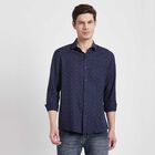 Printed Casual Shirt, Navy Blue, small image number null