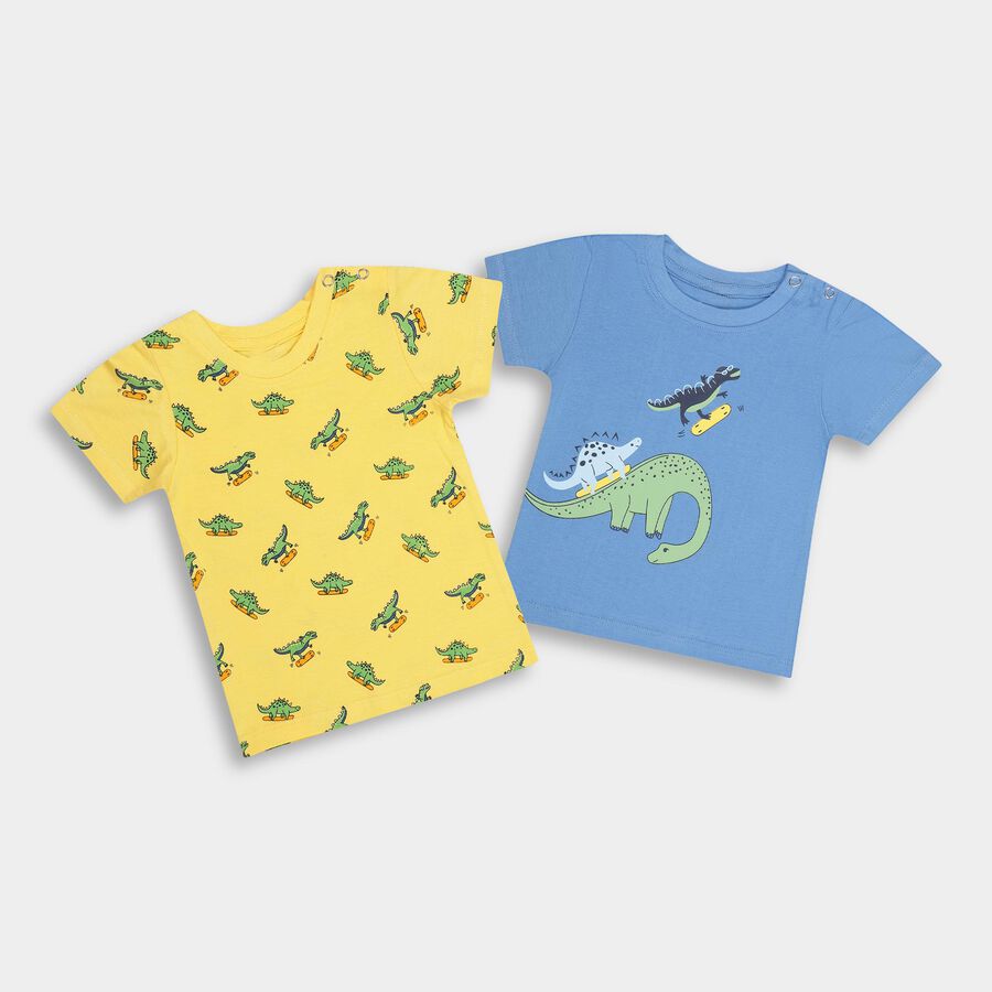Infants' 100% Cotton T-Shirt, Mid Blue, large