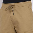 Men's Slim Fit Casual Trousers , Beige, small
