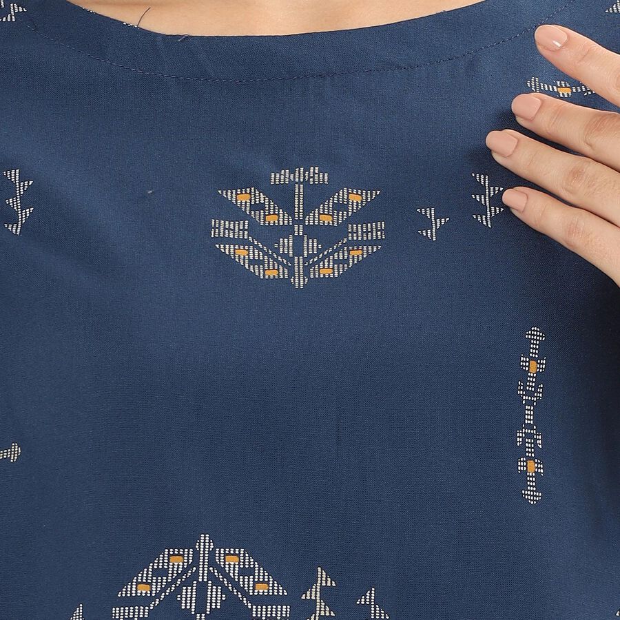 Ladies' Kurti, Dark Blue, large image number null