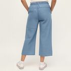 Girls' Light Blue Wide Leg Embroidered Jeans, हल्का नीला, small image number null