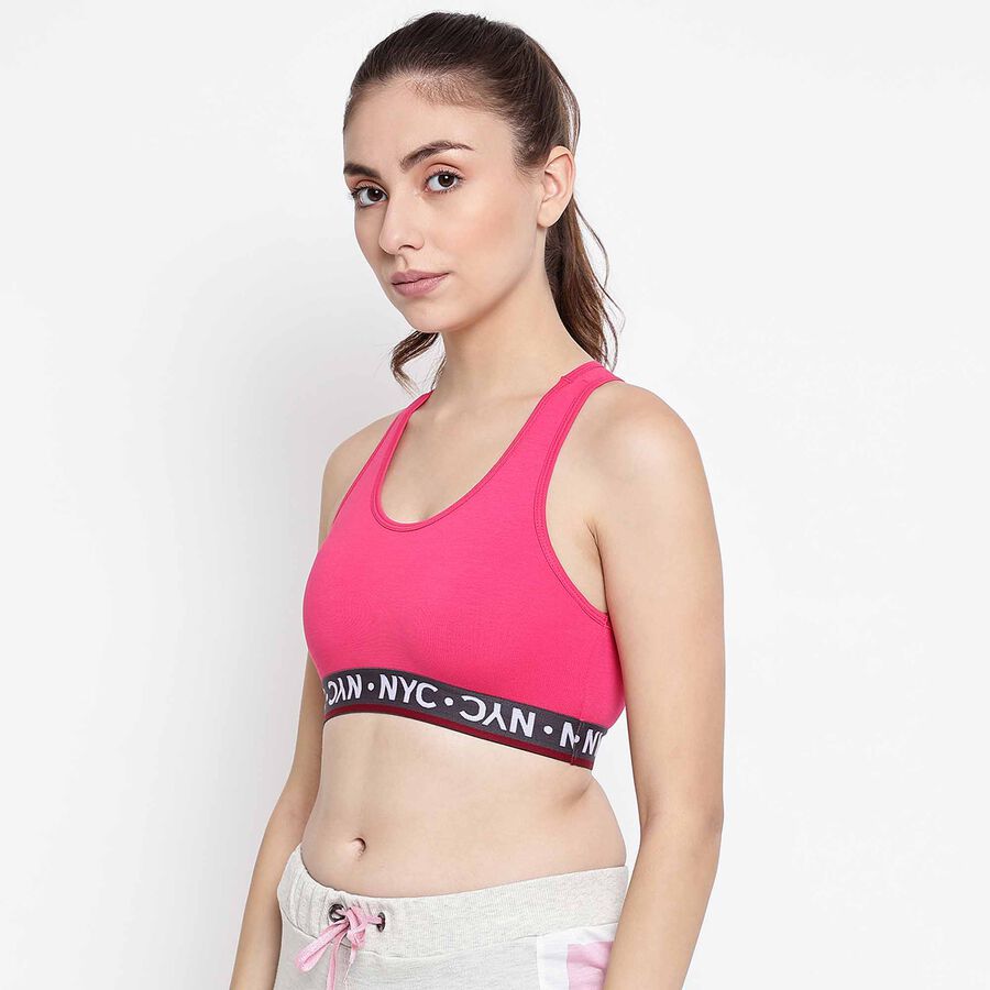 Solid Padded Bra, Fuchsia, large image number null