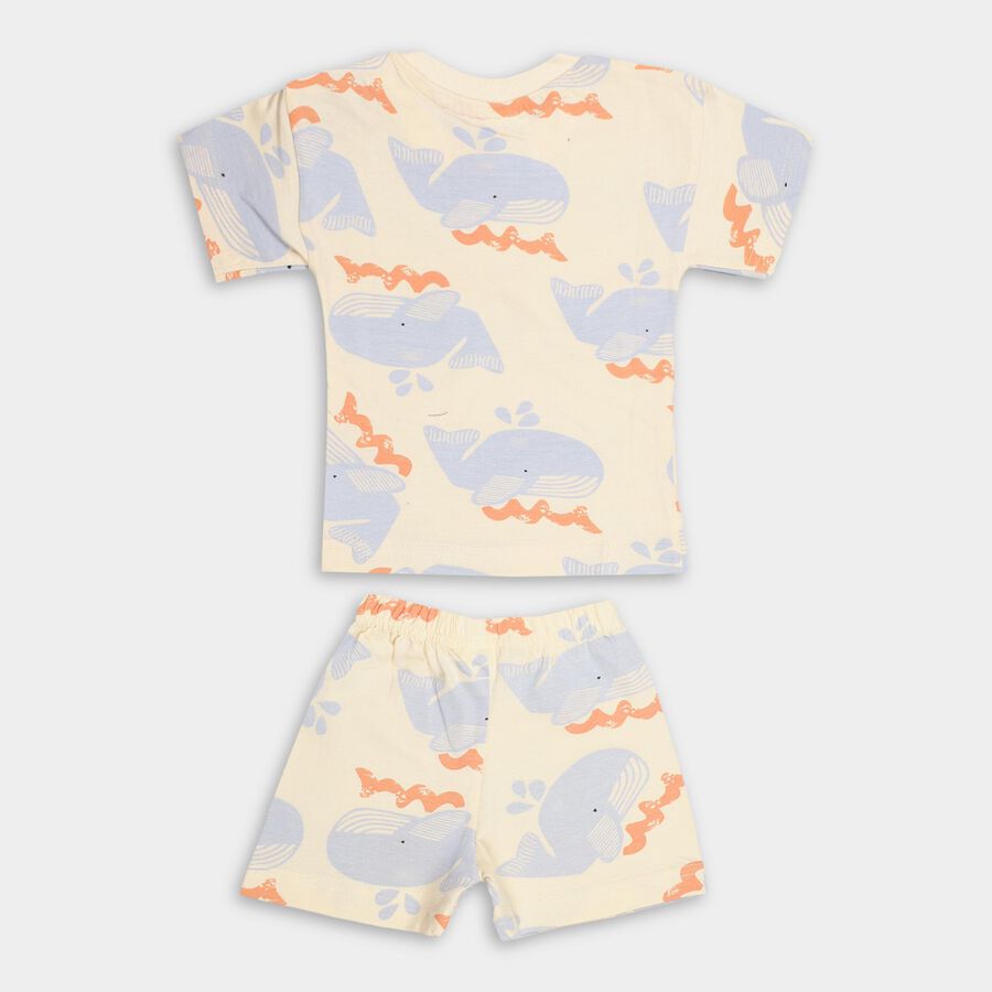 Infant Boys' 100% Cotton Baba Suit , Beige, large image number null