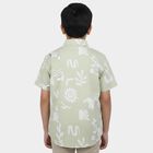 Boys Mint Green Cotton Regular Fit Casual Shirt, हल्का हरा, small
