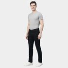 Men's Black Slim Fit Washed Jeans, काला, small