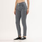 Women's Muted Steel Grey Skinny Fit High-Rise Jeans, गहरा ग्रे, small image number null