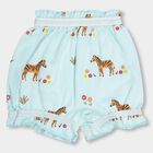 Infants' Light Aqua Regular Fit Printed Bloomer, Aqua, small image number null