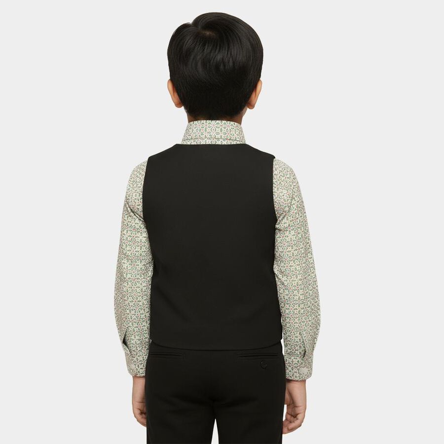 Boys Light Green Cotton Classic Collar Casual Shirt, Light Green, large image number null