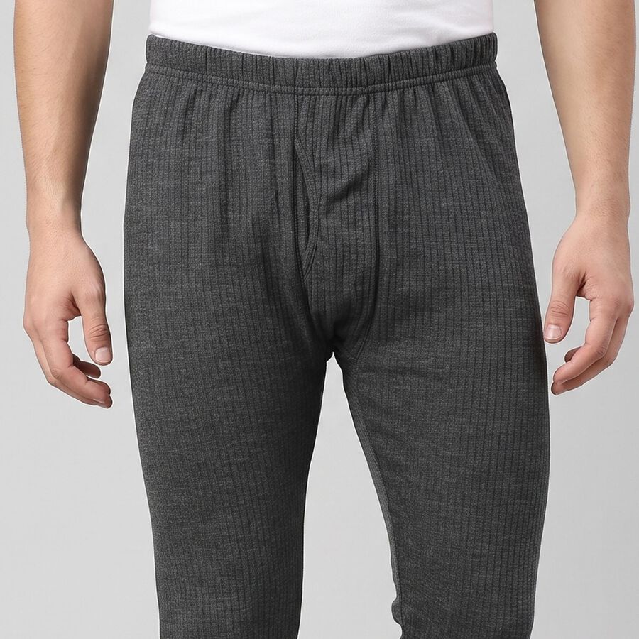 Men's Charcoal Long Johns Thermal, चारकोल, large