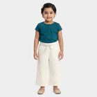 Girls White Palazzo Eyelet Pyjama, सफ़ेद, small