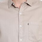 Men's 100% Cotton Casual Shirt , Khaki, small image number null