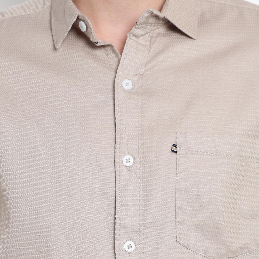 Men's 100% Cotton Casual Shirt , Khaki, large image number null