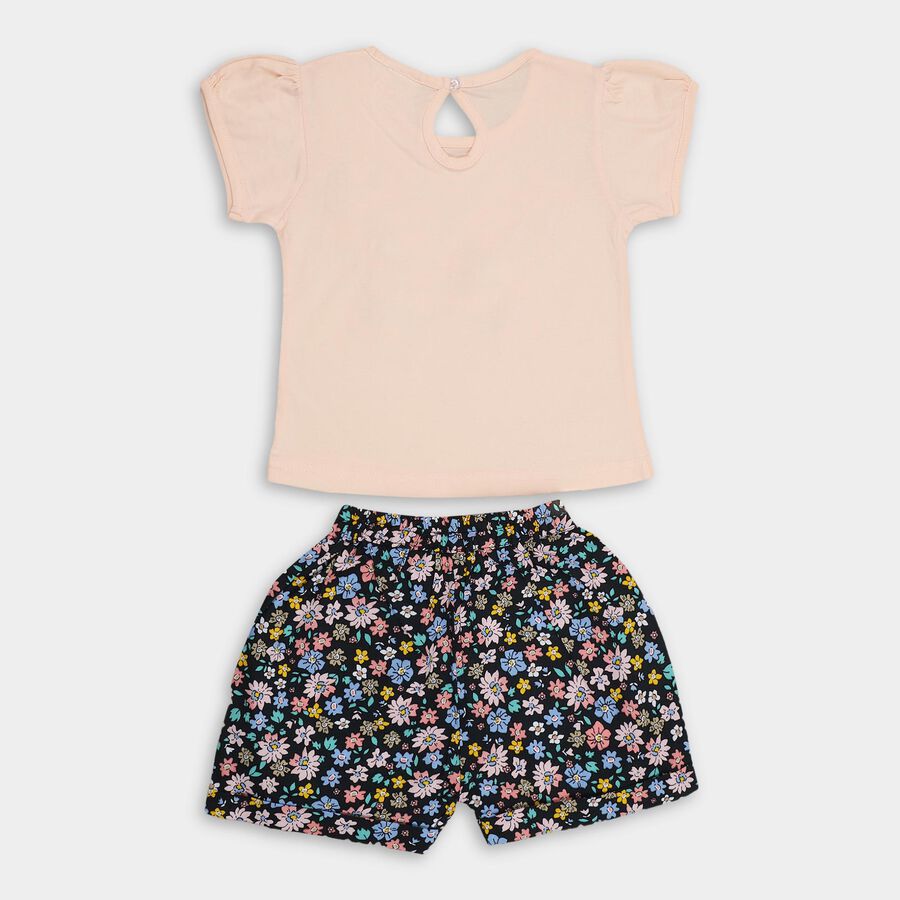 Girls' 100% Cotton Short Set , Light Pink, large