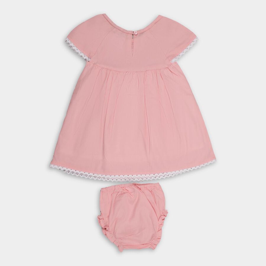 Infant Girls' 100% Cotton Frock , Pink, large image number null