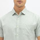 Men's Light Sage Green Slim Fit Classic Casual Shirt, Light Green, small image number null