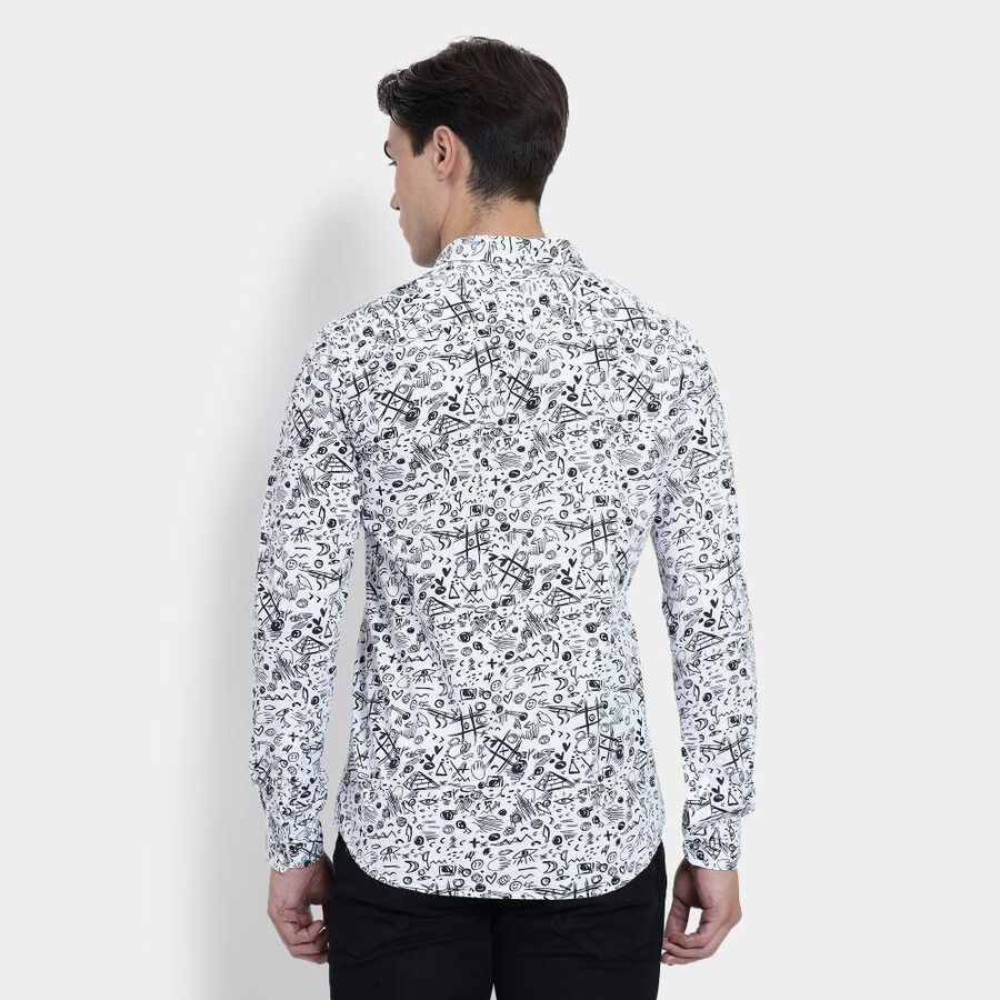 Men's 100% Cotton Casual Shirt , White, large image number null