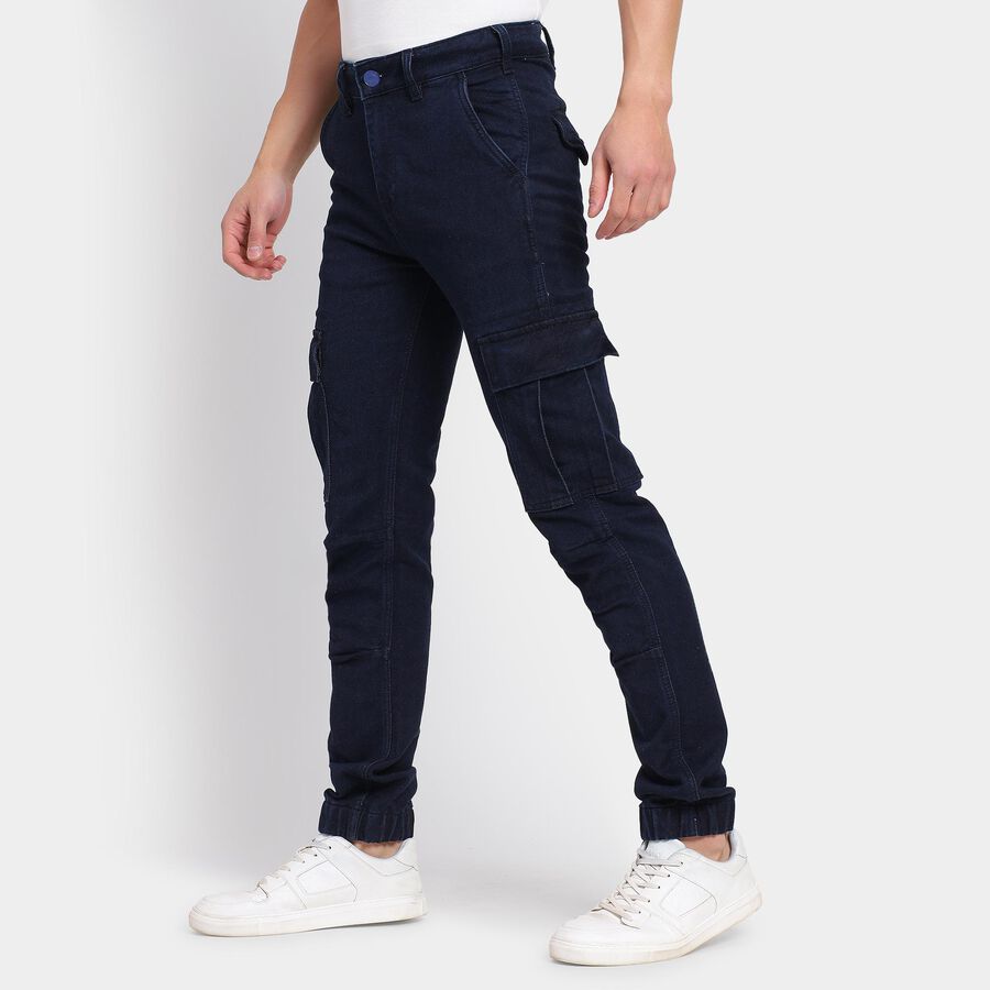 Men's Slim Fit Jeans , गहरा नीला, large image number null
