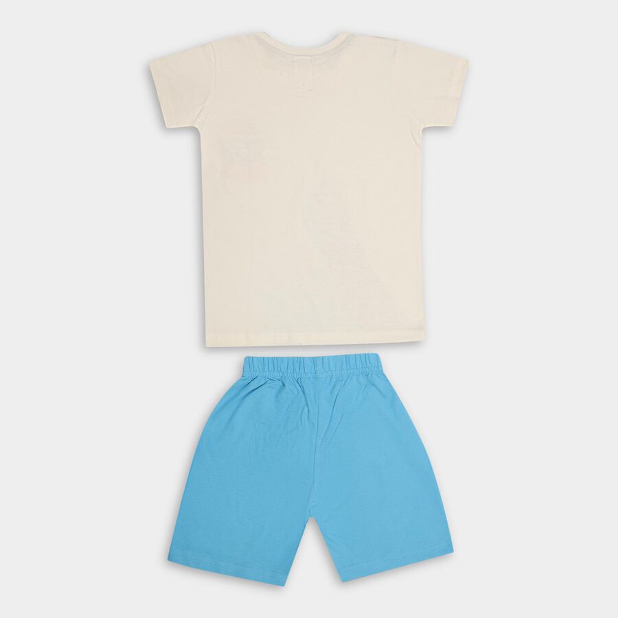 Boys' 100% Cotton Knit Baba Suit , White, large image number null