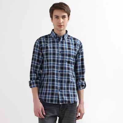 Men's 100% Cotton Regular Collar Casual Shirt