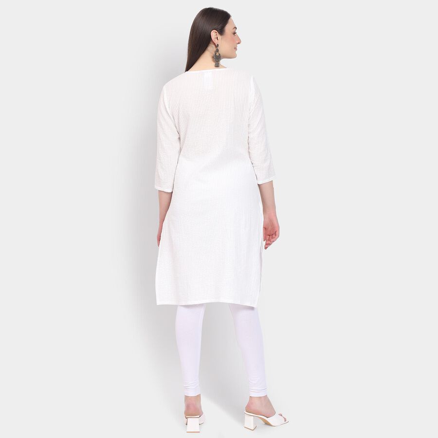 Ladies' 100% Cotton Kurta, ऑफ व्हाइट, large image number null