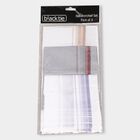 Men's White Cotton Contrast Border Handkerchief Set, सफ़ेद, small image number null