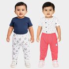 Infants' Pink Straight Fit Bunny Print Pyjama, Pink, small