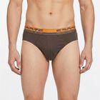 Men's Black Regular Fit Solid Briefs, Black, small