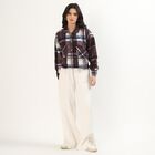 Women's Burgundy Plaid Casual Blazer, Wine, small image number null