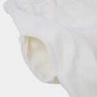 Girls' White Regular Fit Casual Trousers, White, small