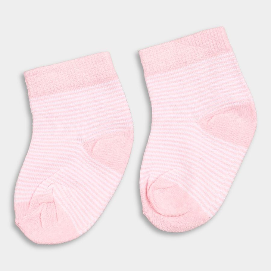 Infant's Socks (Pack of 3), Pink, large
