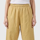 Women's Beige Regular Fit Solid Lace Hem Palazzos, Beige, small