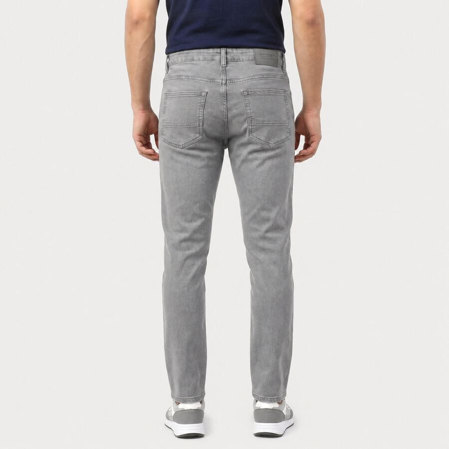 Men's Grey Slim Fit Jeans, Light Grey, large