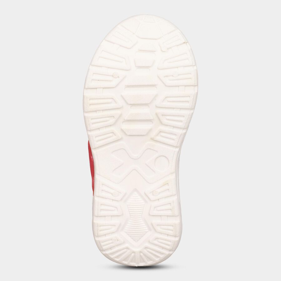 Girls Bright Fuchsia Pink Velcro Strap Casual Shoes, Pink, large image number null