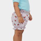 Infants' Lavender Regular Fit Printed Bloomer Shorts, लाइलेक, small